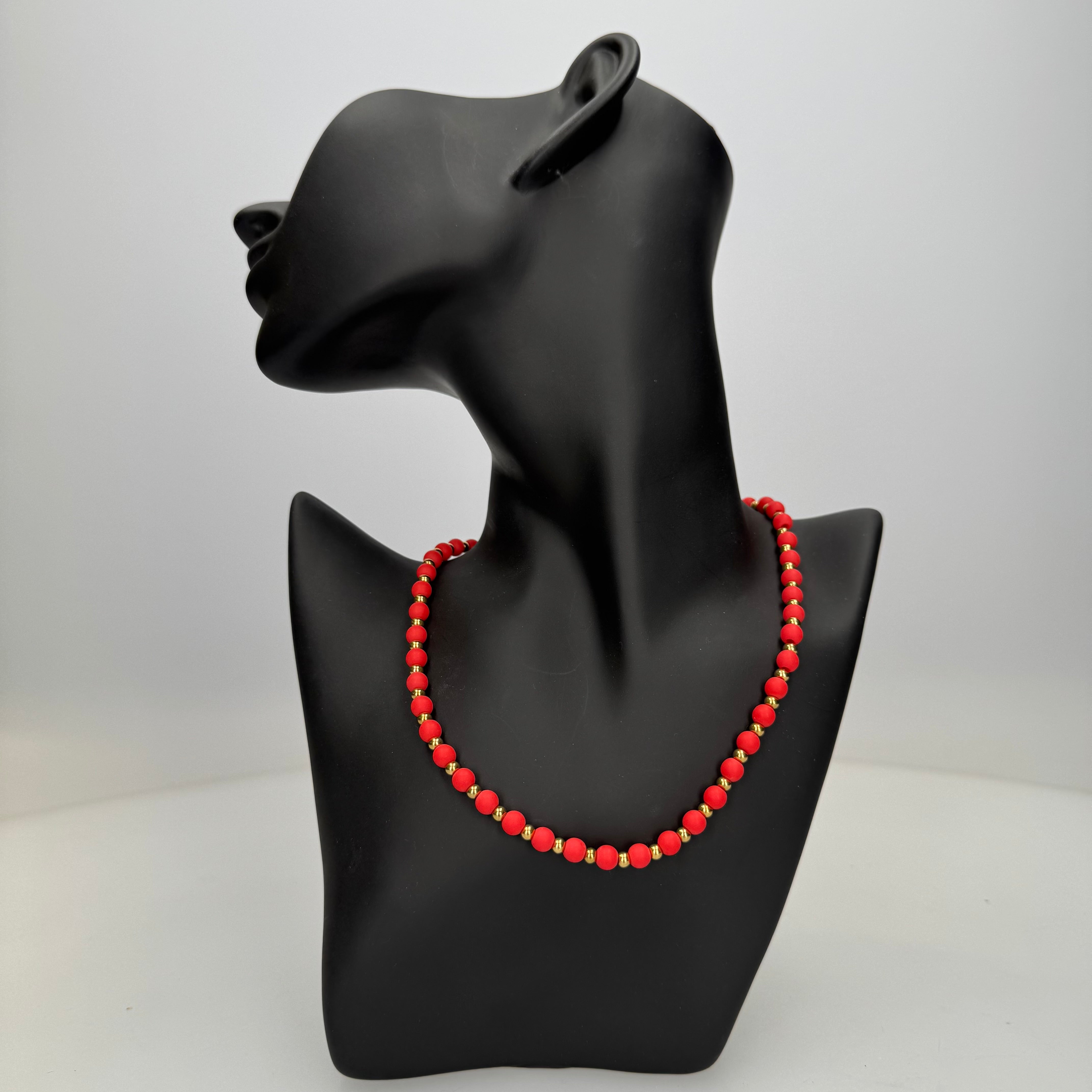 Collana perle colorate medie