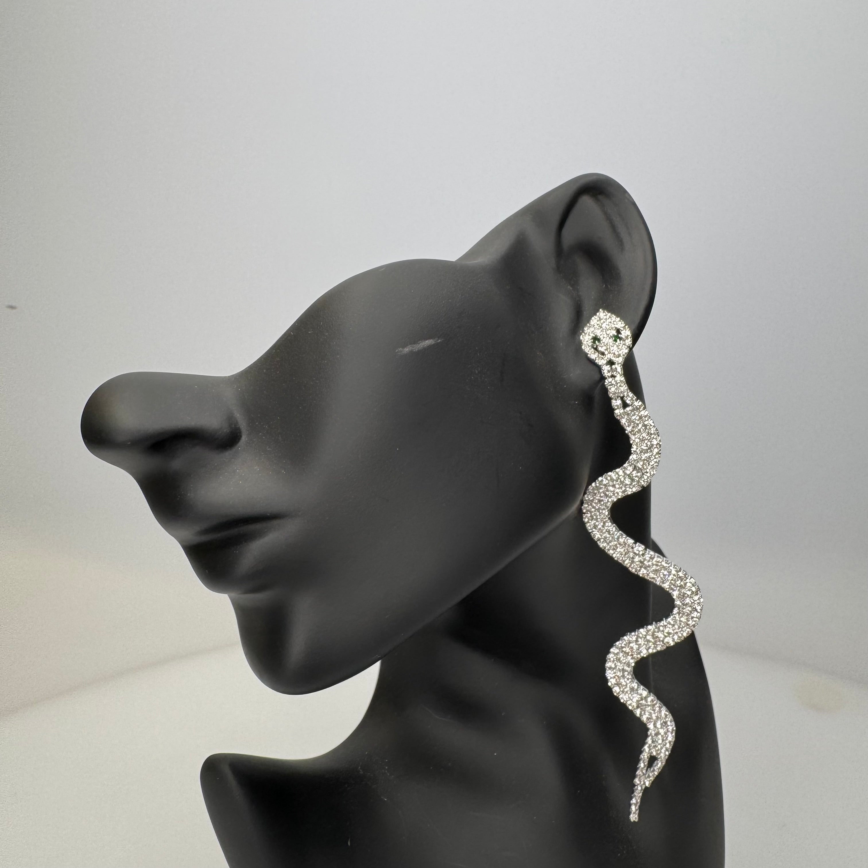 Orecchini Serpente con Strass