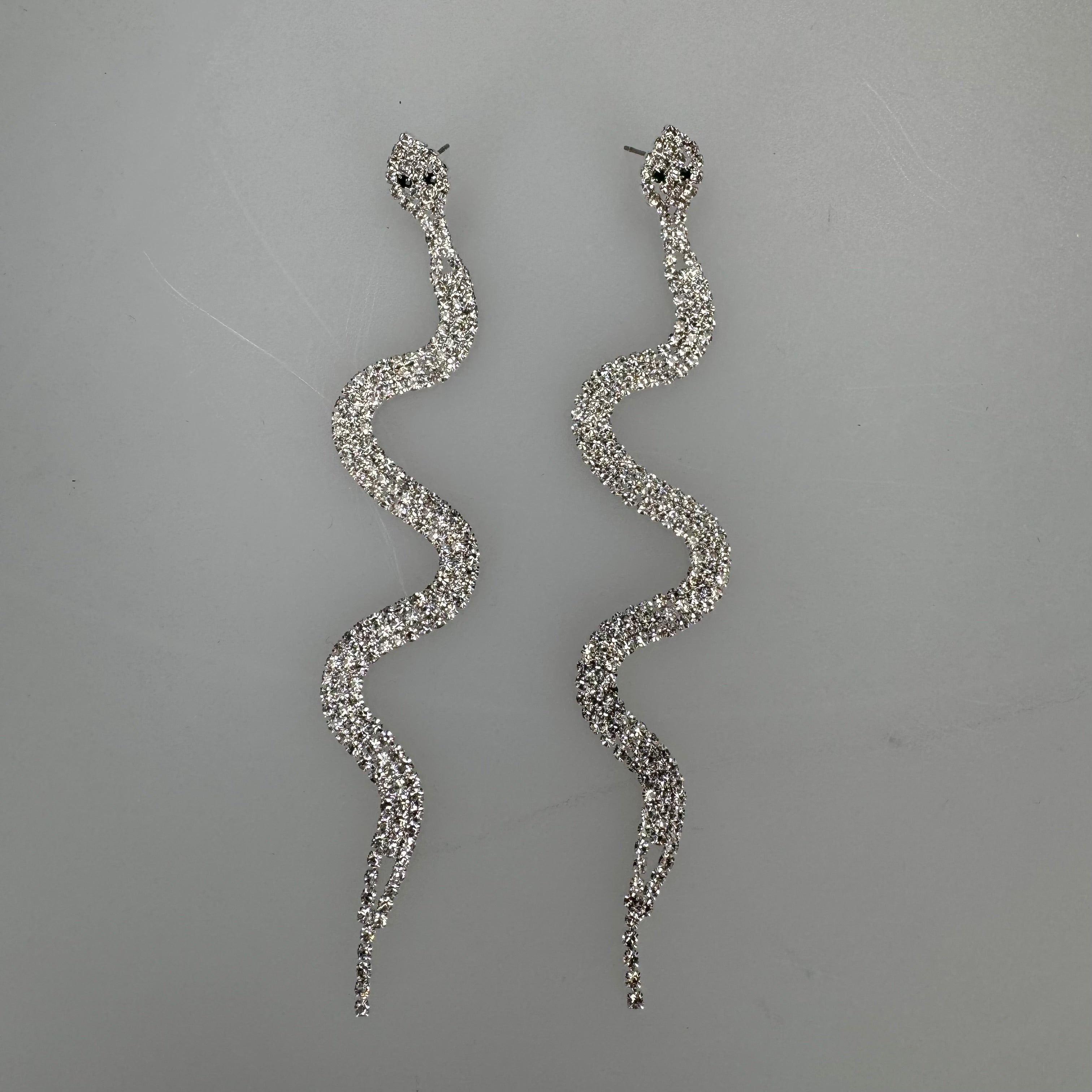 Orecchini Serpente con Strass
