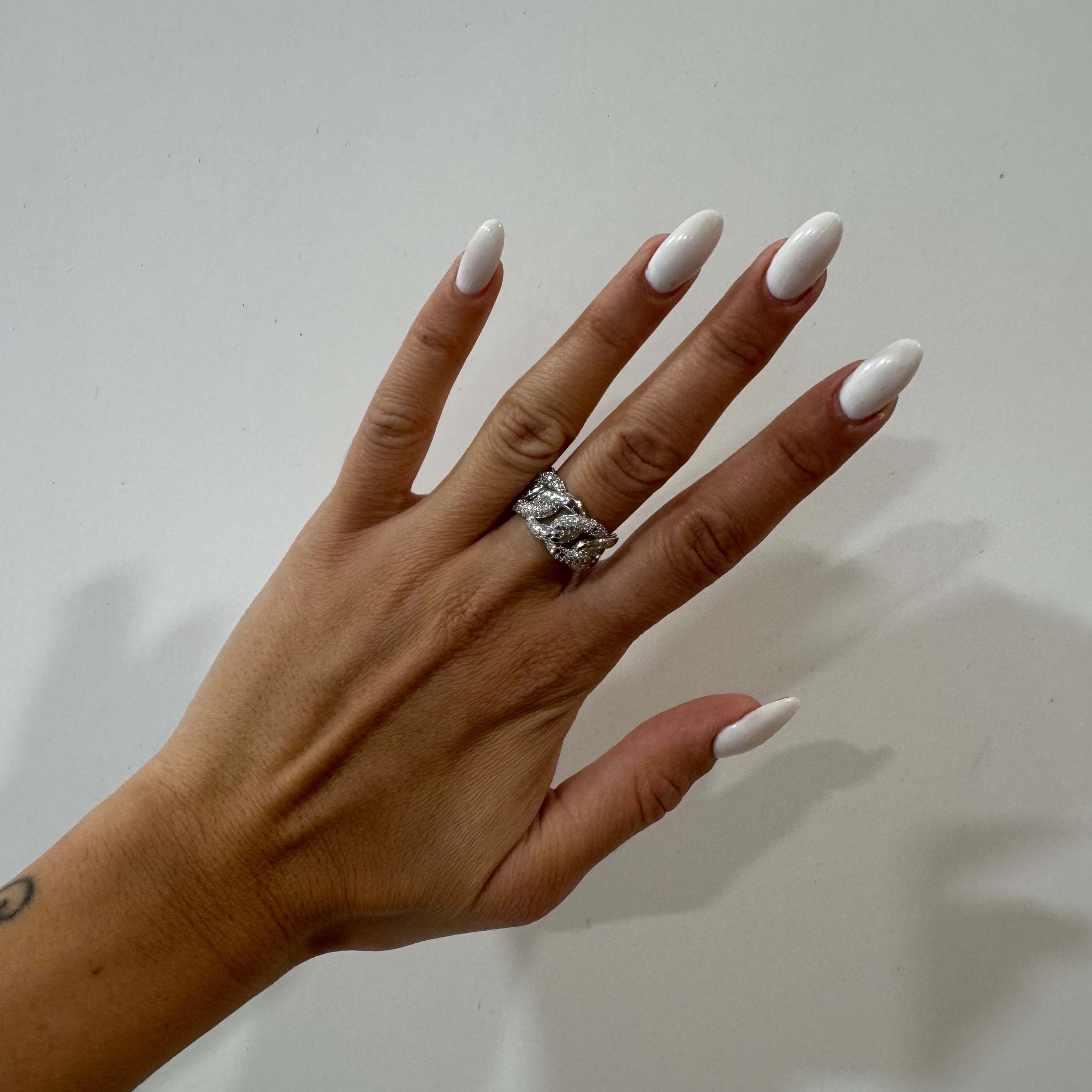 Anello Maxi Catena con Strass