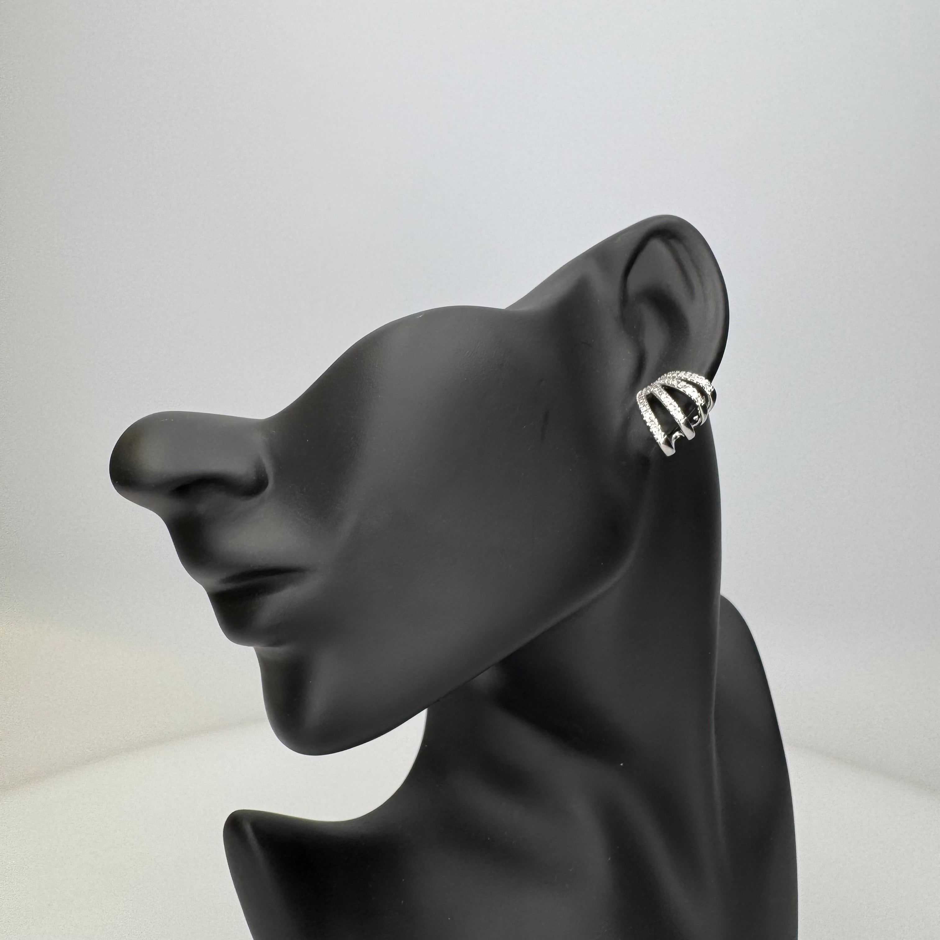 Orecchini quattro fasce con Strass