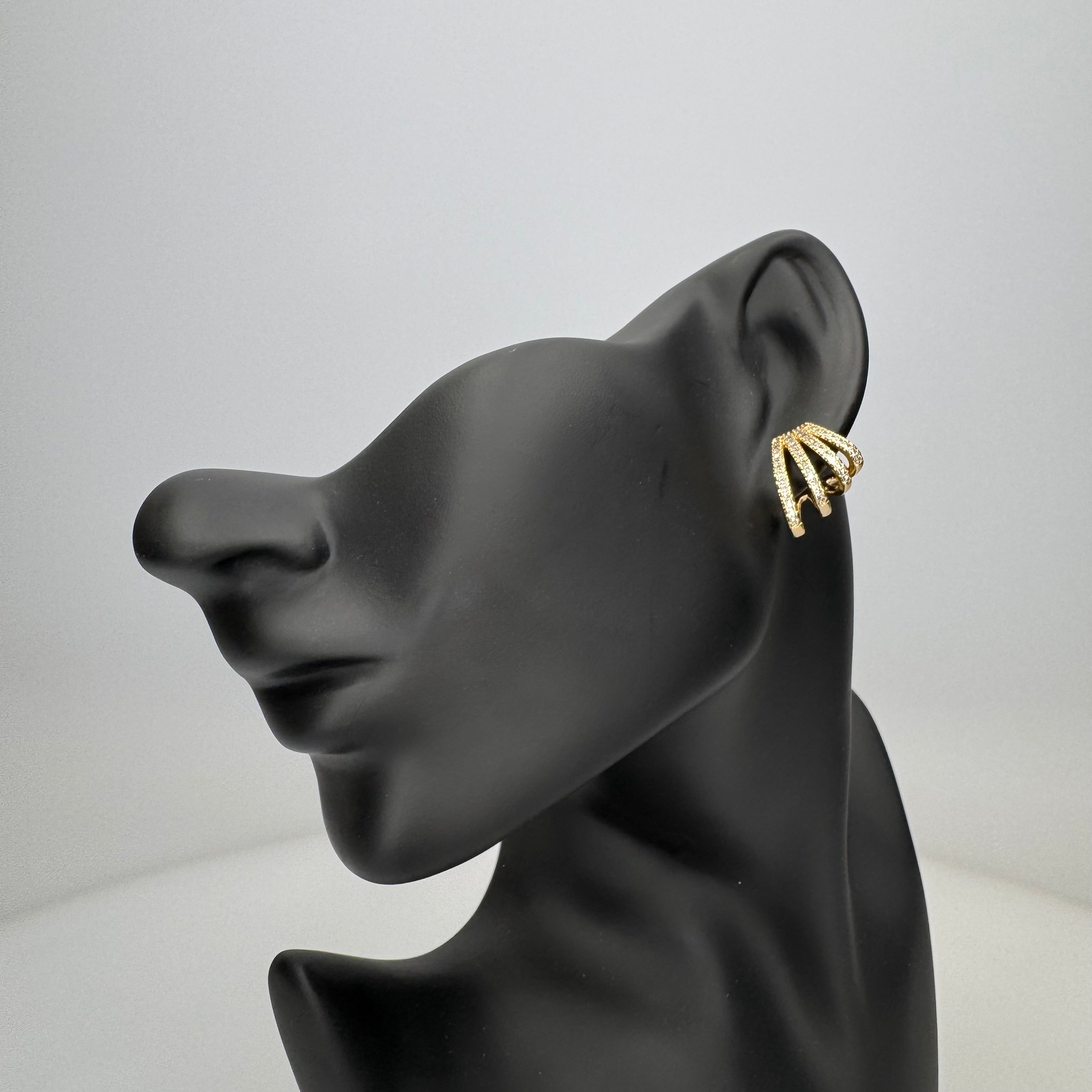 Orecchini quattro fasce con Strass