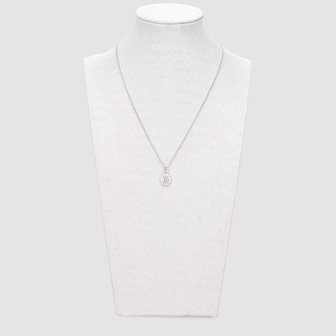 Collana Punto Luce Pavé Argento