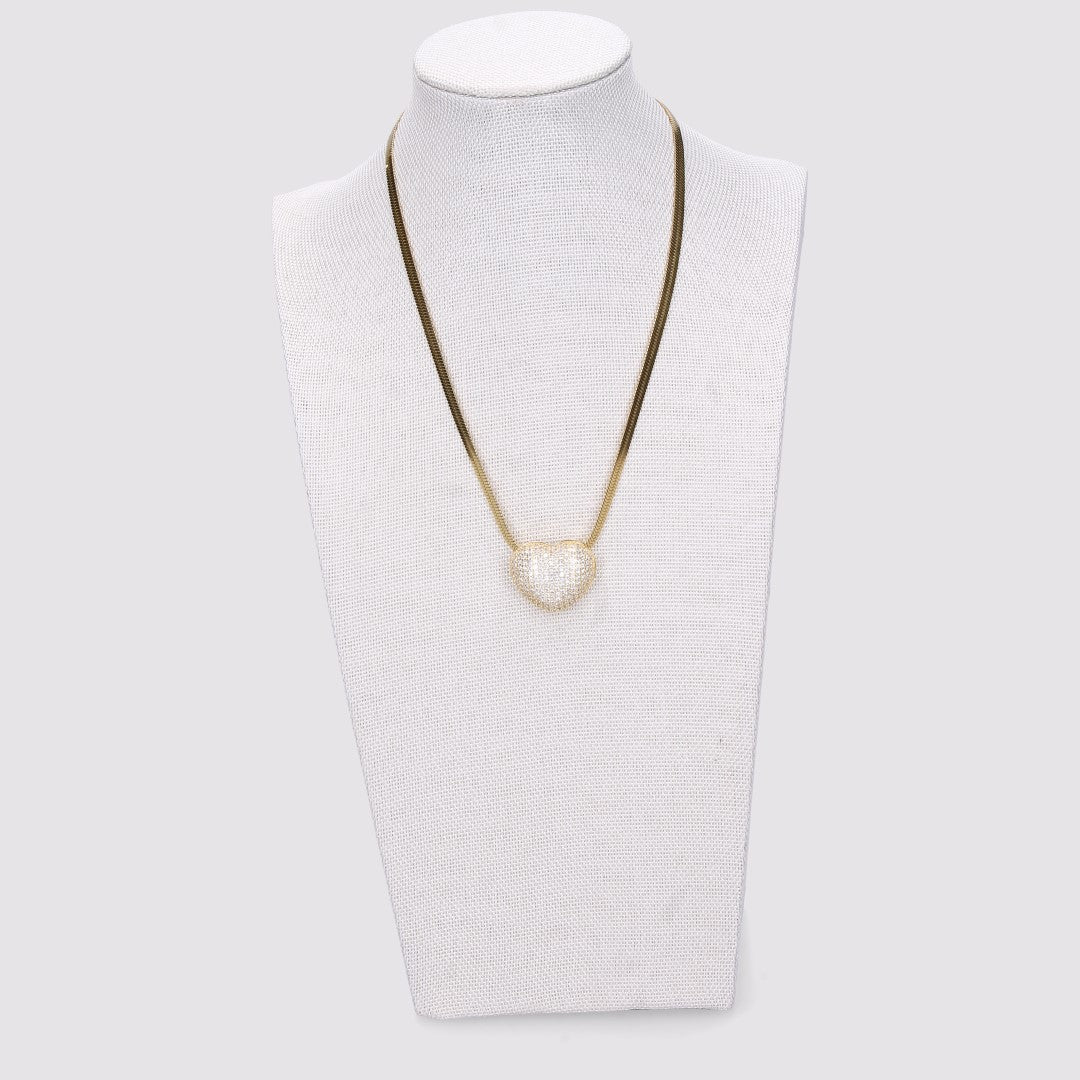 Collana Maxi Cuore Strass