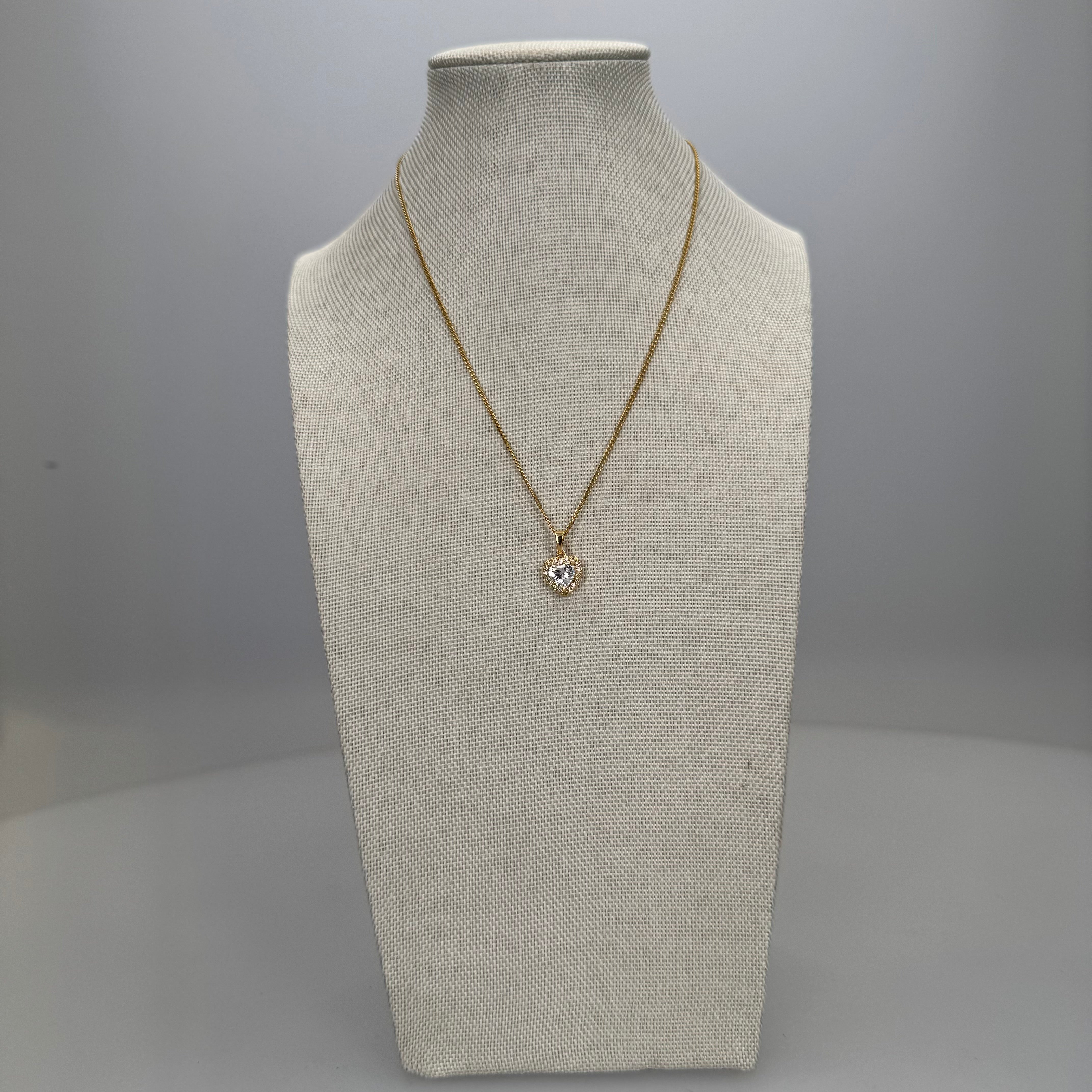 Collana Cuoricino Pavé