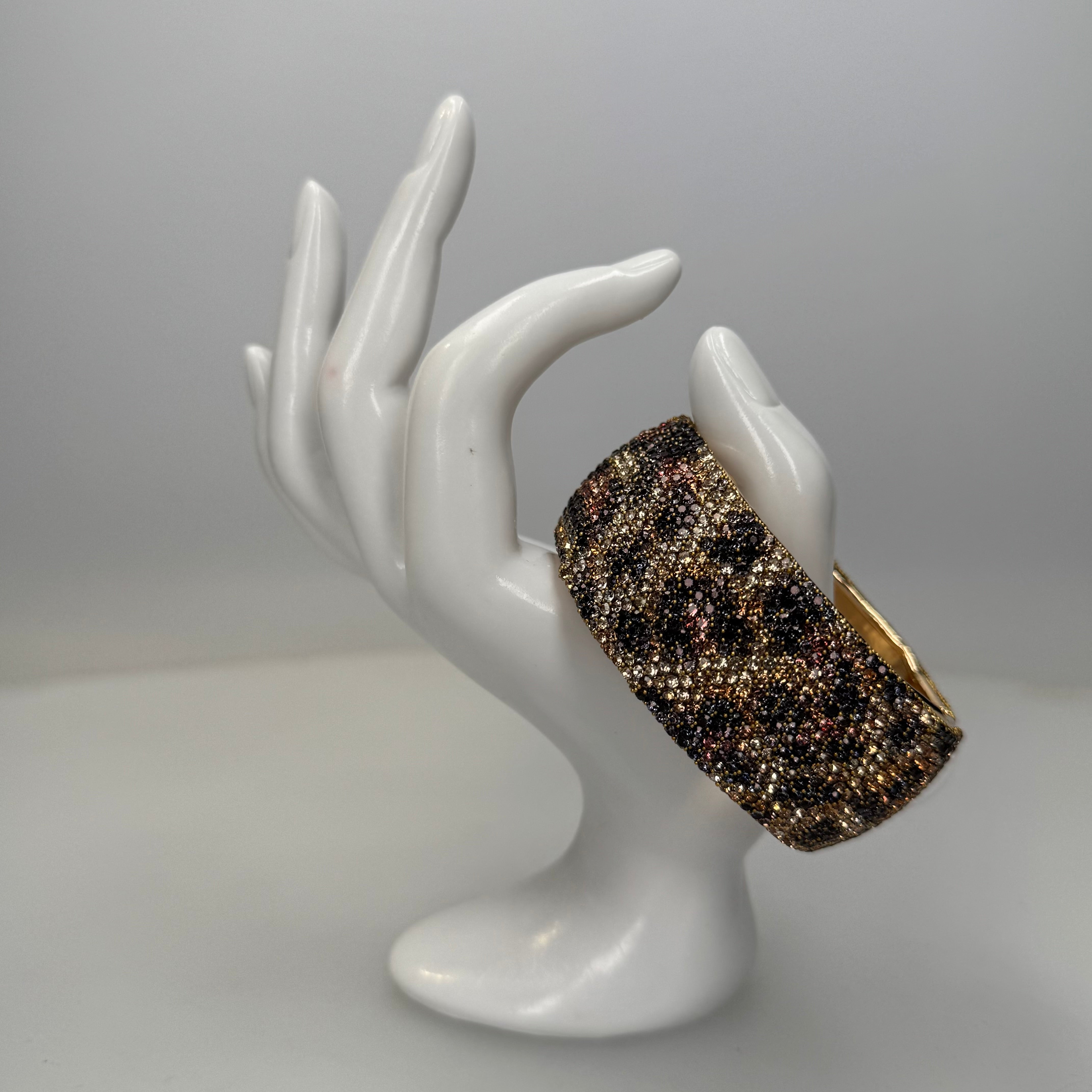 Bracciale Rigido Strass Animalier