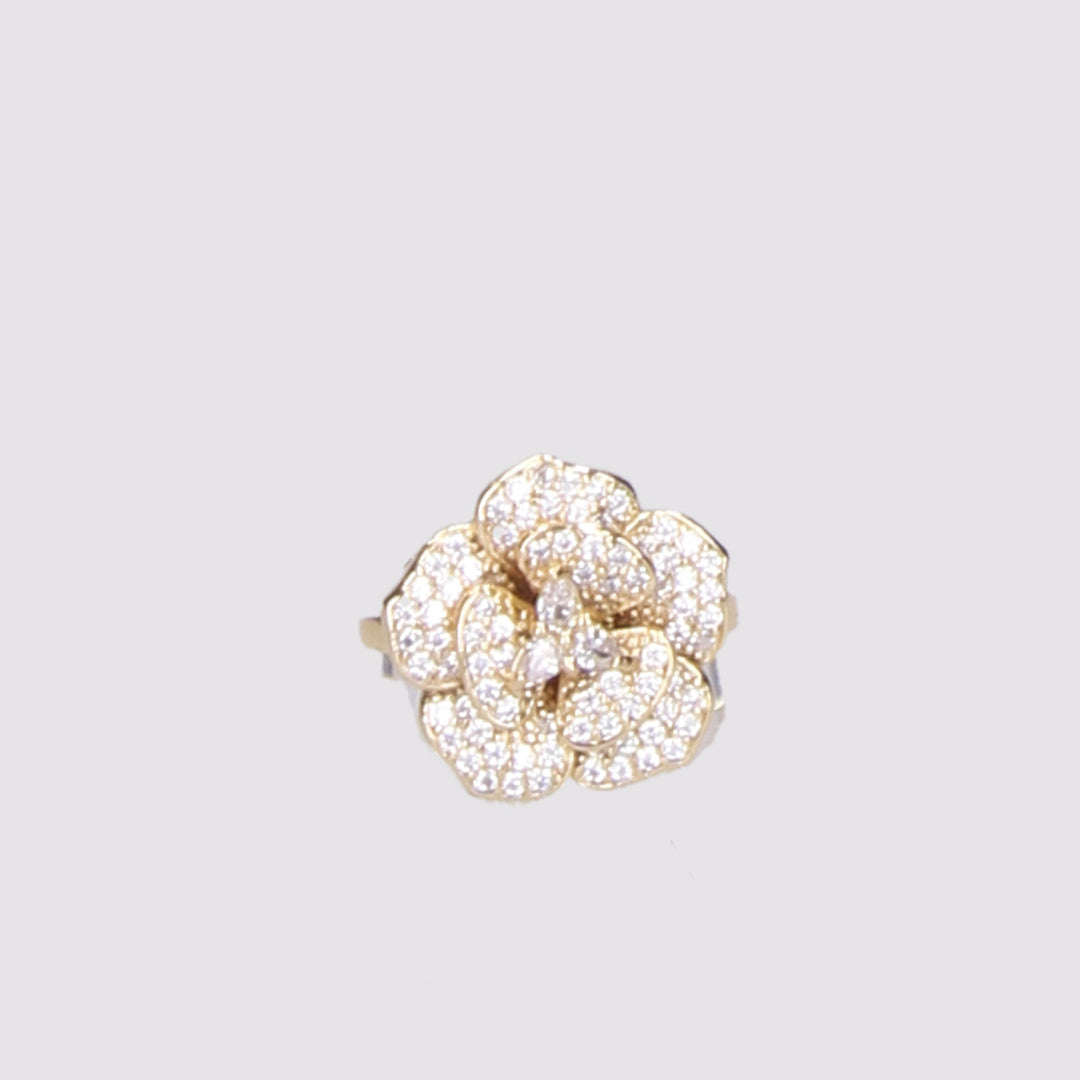 Anello Fiore Strass