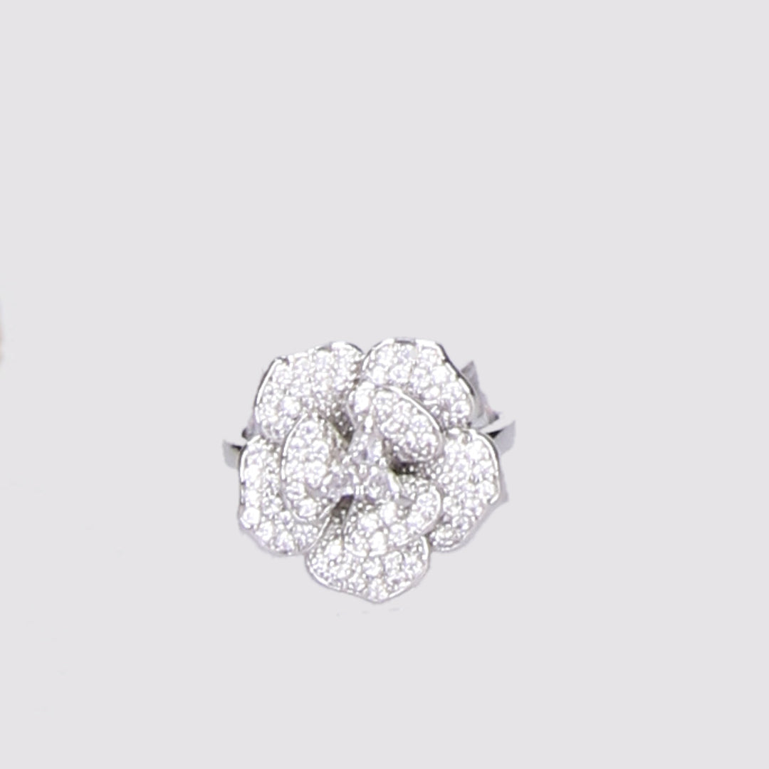 Anello Fiore Strass